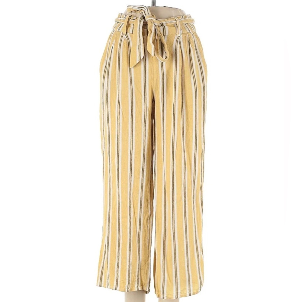 Hollister Striped Yellow Women's Pants